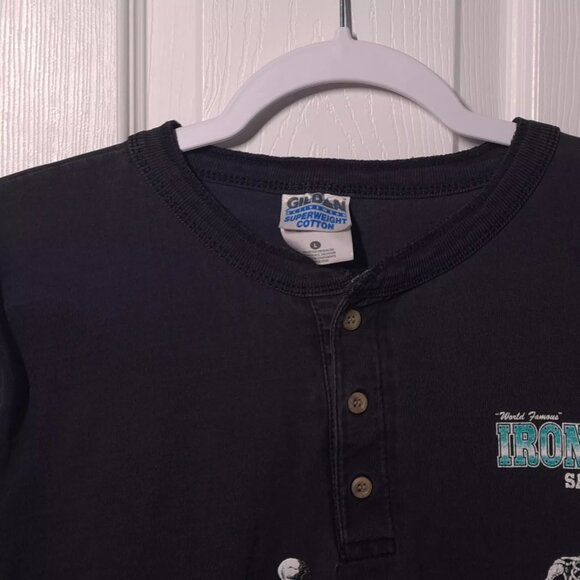 VINTAGE Iron Horse Saloon Skeleton Scrapyard USED Long Sleeve Shirt (L, 1996) - Picture 4 of 9